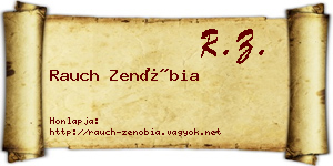 Rauch Zenóbia névjegykártya